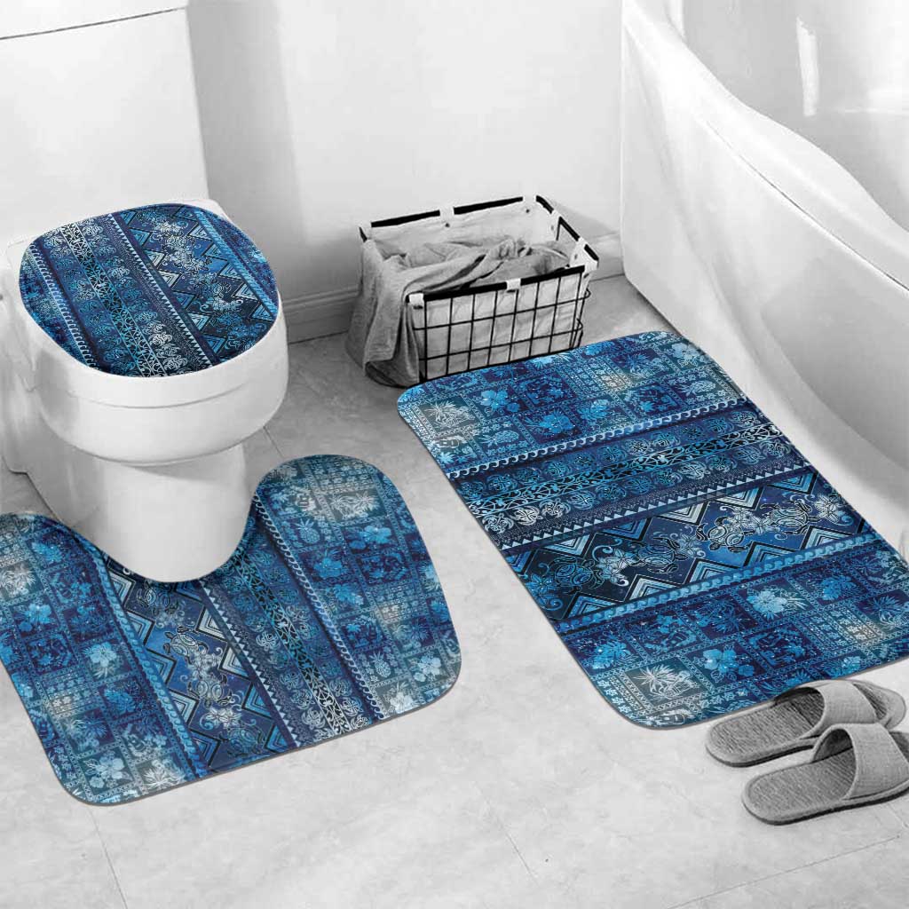 Hawaii Makahiki Turtle Bathroom Set Galaxy Tapa Pattern - Polynesian Pride