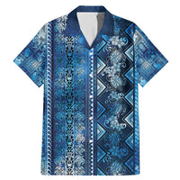 Hawaii Makahiki Turtle Family Matching Mermaid Dress and Hawaiian Shirt Galaxy Tapa Pattern LT05 Dad's Shirt - Short Sleeve Galaxy - Polynesian Pride