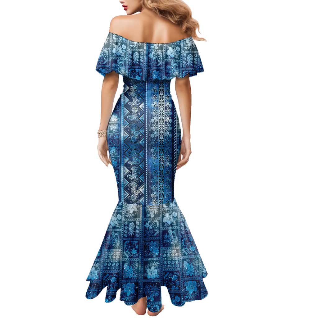 Hawaii Makahiki Turtle Family Matching Mermaid Dress and Hawaiian Shirt Galaxy Tapa Pattern LT05 - Polynesian Pride