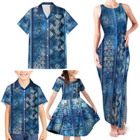 Hawaii Makahiki Turtle Family Matching Tank Maxi Dress and Hawaiian Shirt Galaxy Tapa Pattern LT05 - Polynesian Pride