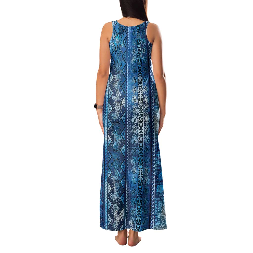 Hawaii Makahiki Turtle Family Matching Tank Maxi Dress and Hawaiian Shirt Galaxy Tapa Pattern LT05 - Polynesian Pride
