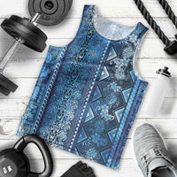 Hawaii Makahiki Turtle Men Tank Top Galaxy Tapa Pattern - Polynesian Pride