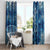 Hawaii Makahiki Turtle Window Curtain Galaxy Tapa Pattern - Polynesian Pride