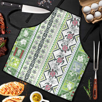 Hawaii Makahiki Turtle Apron Green Tapa Pattern - Polynesian Pride