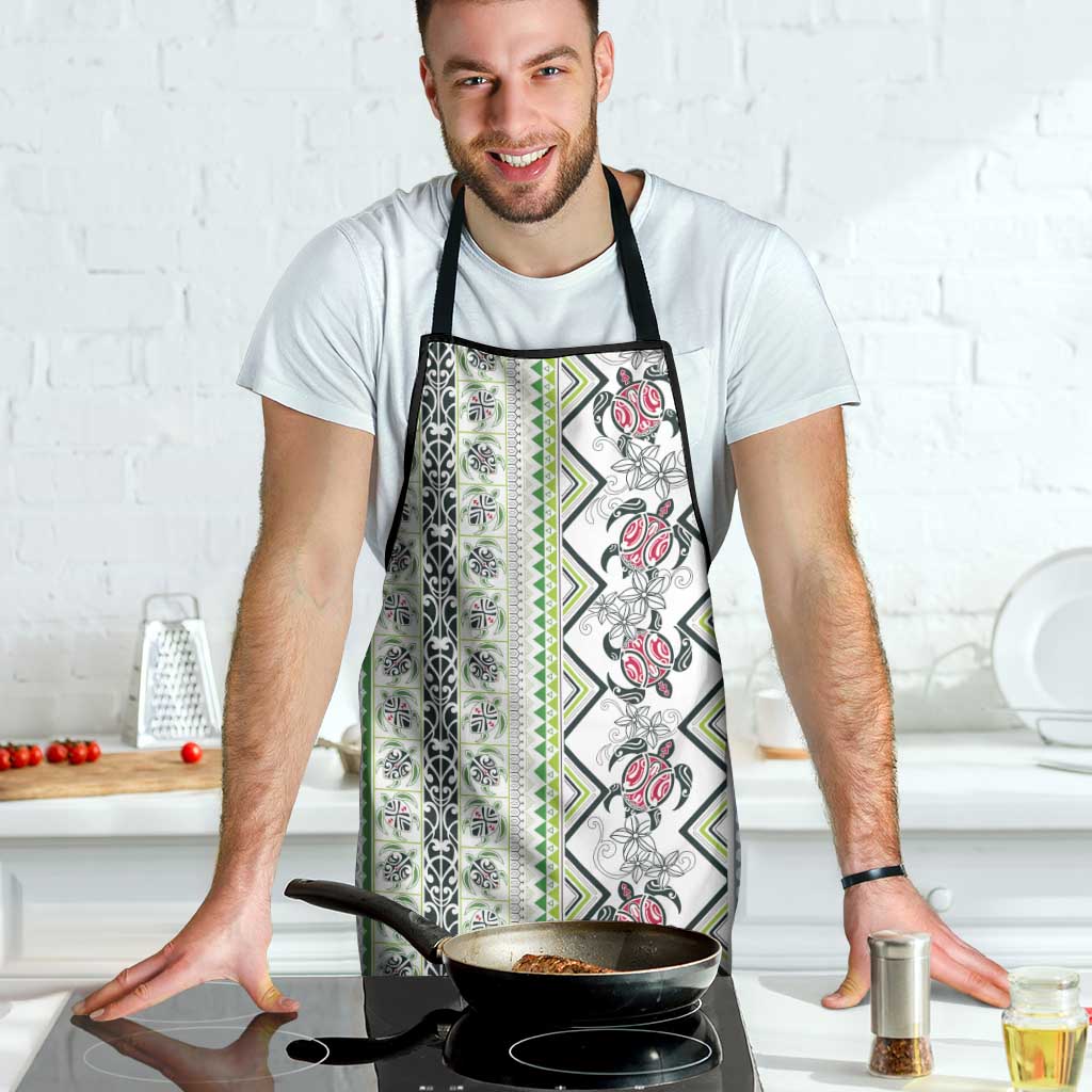 Hawaii Makahiki Turtle Apron Green Tapa Pattern - Polynesian Pride