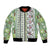 Hawaii Makahiki Turtle Bomber Jacket Green Tapa Pattern - Polynesian Pride