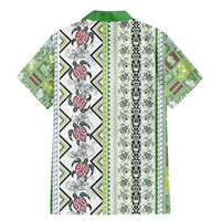 Hawaii Makahiki Turtle Family Matching Mermaid Dress and Hawaiian Shirt Green Tapa Pattern LT05 - Polynesian Pride