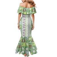 Hawaii Makahiki Turtle Family Matching Mermaid Dress and Hawaiian Shirt Green Tapa Pattern LT05 - Polynesian Pride