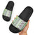 Hawaii Makahiki Turtle Slide Sandals Green Tapa Pattern - Polynesian Pride