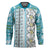 Hawaii Makahiki Turtle Hockey Jersey Blue Tapa Pattern - Polynesian Pride