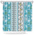 Hawaii Makahiki Turtle Shower Curtain Blue Tapa Pattern - Polynesian Pride