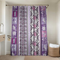 Hawaii Makahiki Turtle Bathroom Set Violet Tapa Pattern - Polynesian Pride