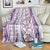 Hawaii Makahiki Turtle Blanket Violet Tapa Pattern - Polynesian Pride