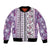 Hawaii Makahiki Turtle Bomber Jacket Violet Tapa Pattern - Polynesian Pride