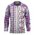Hawaii Makahiki Turtle Hockey Jersey Violet Tapa Pattern - Polynesian Pride