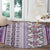Hawaii Makahiki Turtle Round Carpet Violet Tapa Pattern - Polynesian Pride