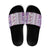 Hawaii Makahiki Turtle Slide Sandals Violet Tapa Pattern - Polynesian Pride