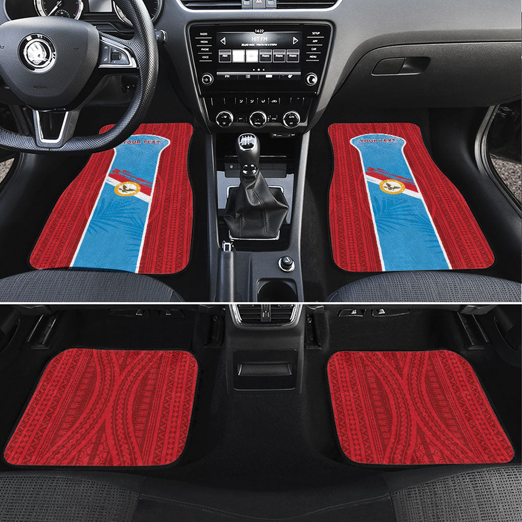 Personalised Malaita Province Day Car Mats Unique Style LT05 Set 4pcs Blue - Polynesian Pride