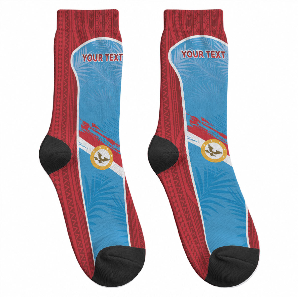 Personalised Malaita Province Day Crew Socks Unique Style LT05 - Polynesian Pride