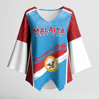 Personalised Malaita Province Day Kimono Sleeve Blouse Unique Style LT05 Female Blue - Polynesian Pride