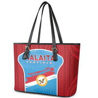 Malaita Province Day Leather Tote Bag Unique Style LT05 - Polynesian Pride