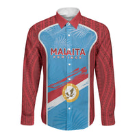 Personalised Malaita Province Day Long Sleeve Button Shirt Unique Style LT05 Unisex Blue - Polynesian Pride