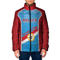 Personalised Malaita Province Day Padded Jacket Unique Style LT05 Men Blue - Polynesian Pride