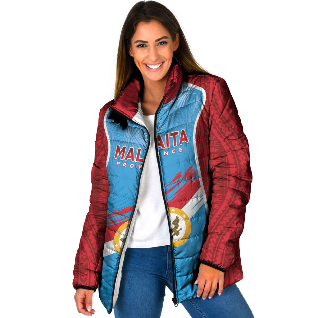 Personalised Malaita Province Day Padded Jacket Unique Style LT05 Women Blue - Polynesian Pride