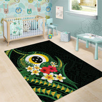 Solomon Islands Western Province Area Rug Polynesian Pattern With Tropical Flowers LT05 - Polynesian Pride