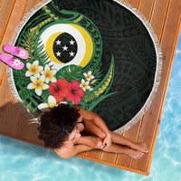 Solomon Islands Western Province Beach Blanket Polynesian Pattern With Tropical Flowers LT05 - Polynesian Pride