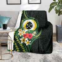 Solomon Islands Western Province Blanket Polynesian Pattern With Tropical Flowers LT05 - Polynesian Pride
