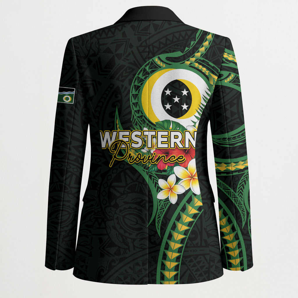Solomon Islands Western Province Blazer Polynesian Pattern With Tropical Flowers LT05 - Polynesian Pride