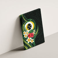 Solomon Islands Western Province Canvas Wall Art Polynesian Pattern With Tropical Flowers LT05 - Polynesian Pride