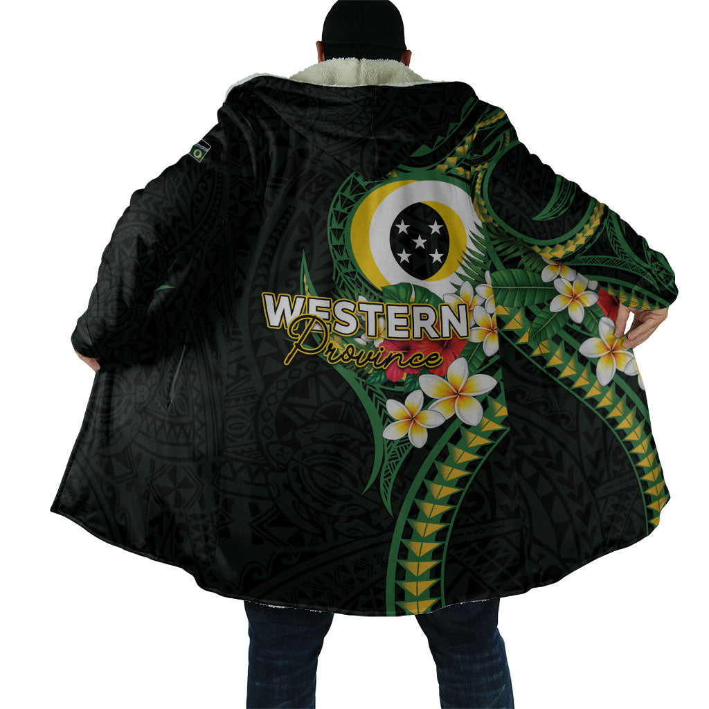 Solomon Islands Western Province Cloak Polynesian Pattern With Tropical Flowers LT05 - Polynesian Pride