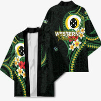 Solomon Islands Western Province Kimono Polynesian Pattern With Tropical Flowers LT05 - Polynesian Pride