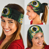 Solomon Islands Western Province Neck Gaiter Polynesian Pattern With Tropical Flowers LT05 - Polynesian Pride
