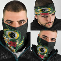 Solomon Islands Western Province Neck Gaiter Polynesian Pattern With Tropical Flowers LT05 - Polynesian Pride