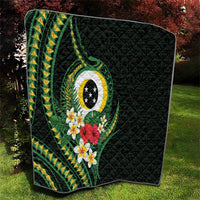 Solomon Islands Western Province Quilt Polynesian Pattern With Tropical Flowers LT05 - Polynesian Pride