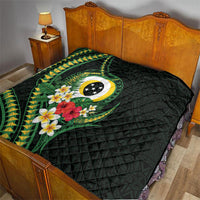 Solomon Islands Western Province Quilt Polynesian Pattern With Tropical Flowers LT05 - Polynesian Pride