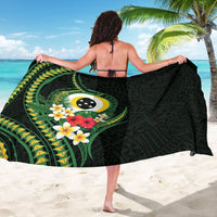 Solomon Islands Western Province Sarong Polynesian Pattern With Tropical Flowers LT05 - Polynesian Pride