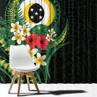Solomon Islands Western Province Window Curtain Polynesian Pattern With Tropical Flowers LT05 - Polynesian Pride
