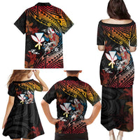 Hawaii And Japan Family Matching Puletasi and Hawaiian Shirt Koi Fish With Kanaka Maoli LT05 - Polynesian Pride