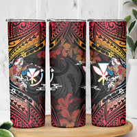Hawaii And Japan Skinny Tumbler Koi Fish With Kanaka Maoli LT05 - Polynesian Pride