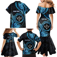 Personalised Kosrae Constitution Day Family Matching Mermaid Dress and Hawaiian Shirt Ocean Floral Pattern LT05 - Polynesian Pride