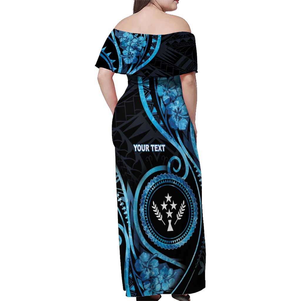 Personalised Kosrae Constitution Day Family Matching Off Shoulder Maxi Dress and Hawaiian Shirt Ocean Floral Pattern LT05 - Polynesian Pride