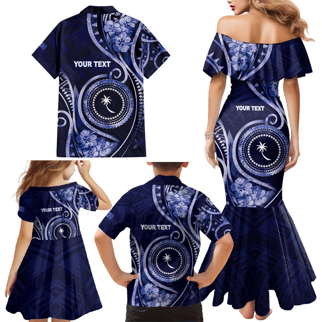 Personalised FSM Chuuk Family Matching Mermaid Dress and Hawaiian Shirt Ocean Floral Pattern LT05 - Polynesian Pride