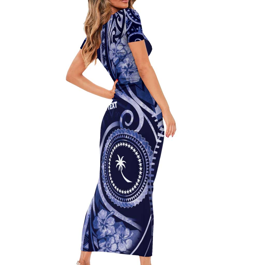 Personalised FSM Chuuk Family Matching Short Sleeve Bodycon Dress and Hawaiian Shirt Ocean Floral Pattern LT05 - Polynesian Pride