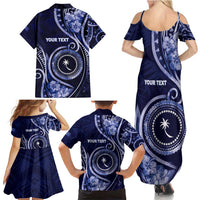 Personalised FSM Chuuk Family Matching Summer Maxi Dress and Hawaiian Shirt Ocean Floral Pattern LT05 - Polynesian Pride