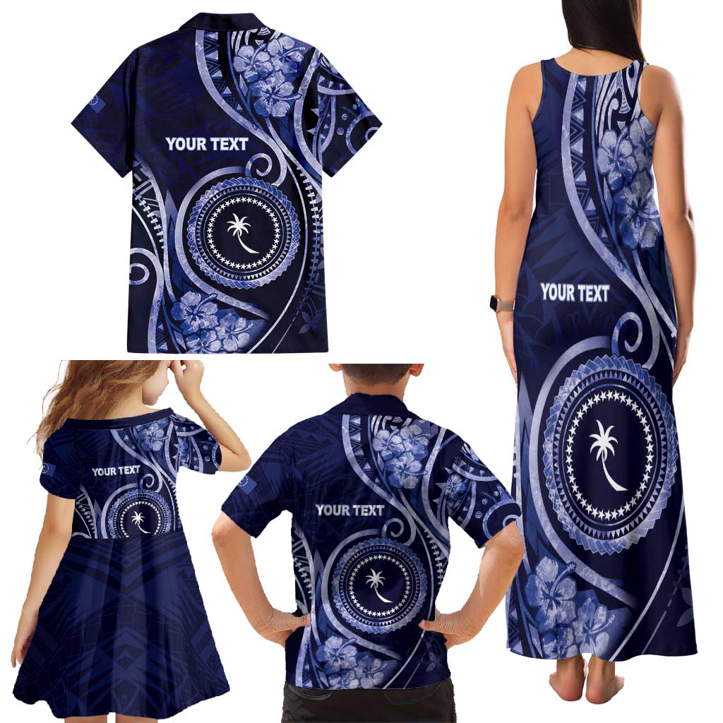Personalised FSM Chuuk Family Matching Tank Maxi Dress and Hawaiian Shirt Ocean Floral Pattern LT05 - Polynesian Pride