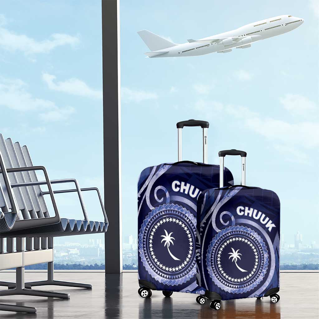 FSM Chuuk Luggage Cover Ocean Floral Pattern